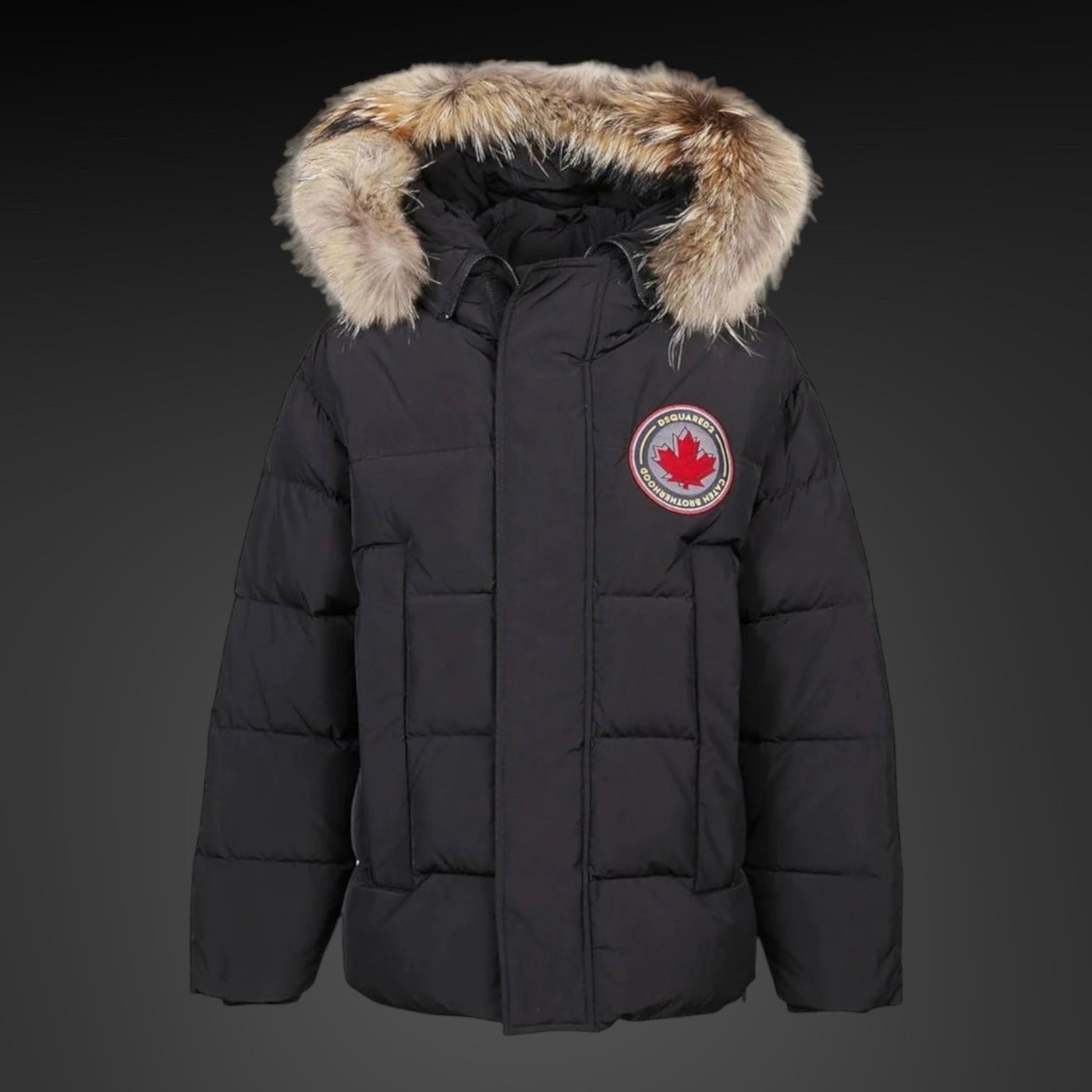 Ski Jacket - Black tech fabric down jacket