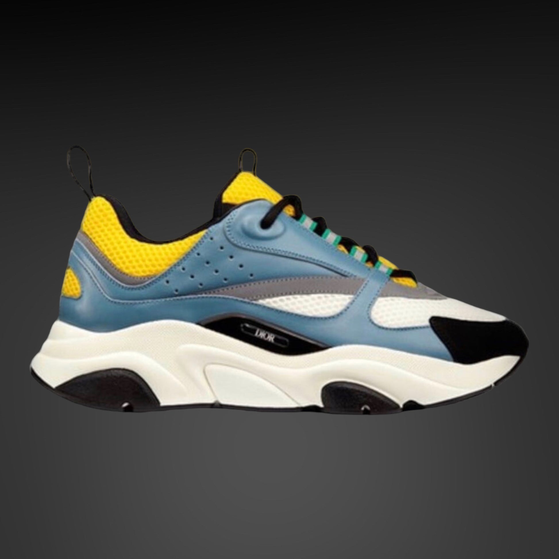 Blue & Yellow 'B22' Sneakers